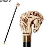 Equestrian Crest Beechwood Cane
