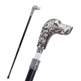 Silver Hound Crest Cane
