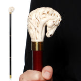 Equestrian Crest Beechwood Cane