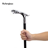 Silver Leopard Crest Cane