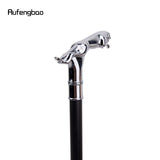 Silver Leopard Crest Cane