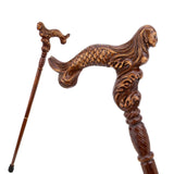 Mermaidcrest Wooden Cane