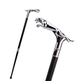 Silver Leopard Crest Cane