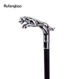Silver Leopard Crest Cane