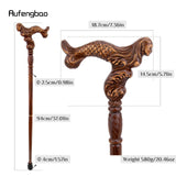 Mermaidcrest Wooden Cane